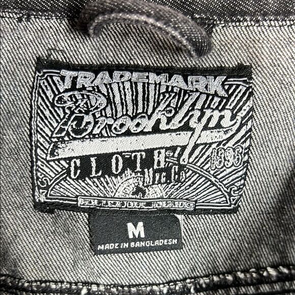 Brooklyn Cloth Black Jean Jacket with Colorful Patches - Picture 7 of 8